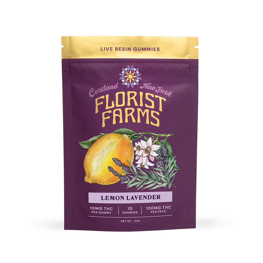 Florist Farms Lemon Lavender Live Resin Gummies | 10-Pack