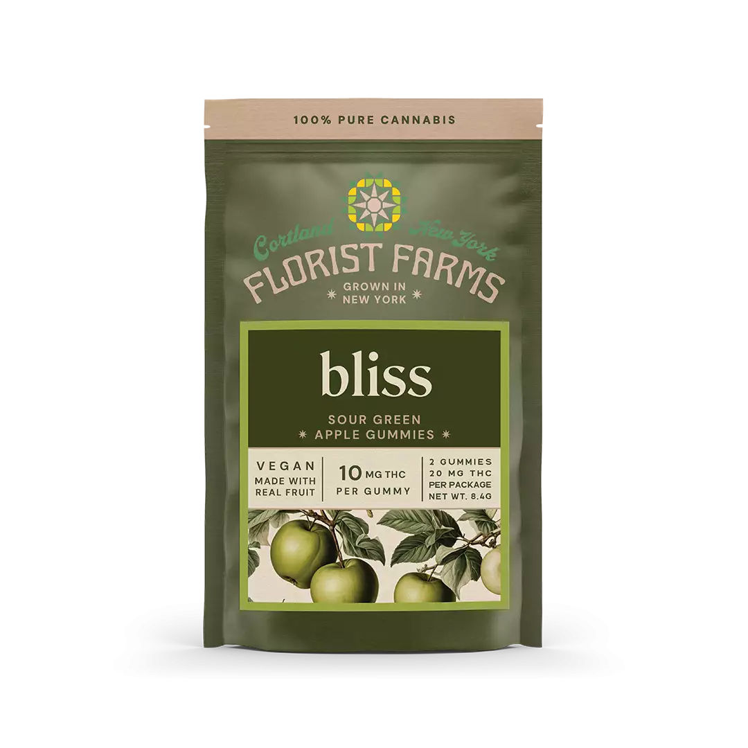 Florist Farms Sour Green Apple THC Gummies 10mg 2ct