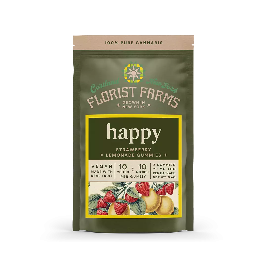 Florist Farms Strawberry Lemonade THC:CBC Gummies 10mg 2ct